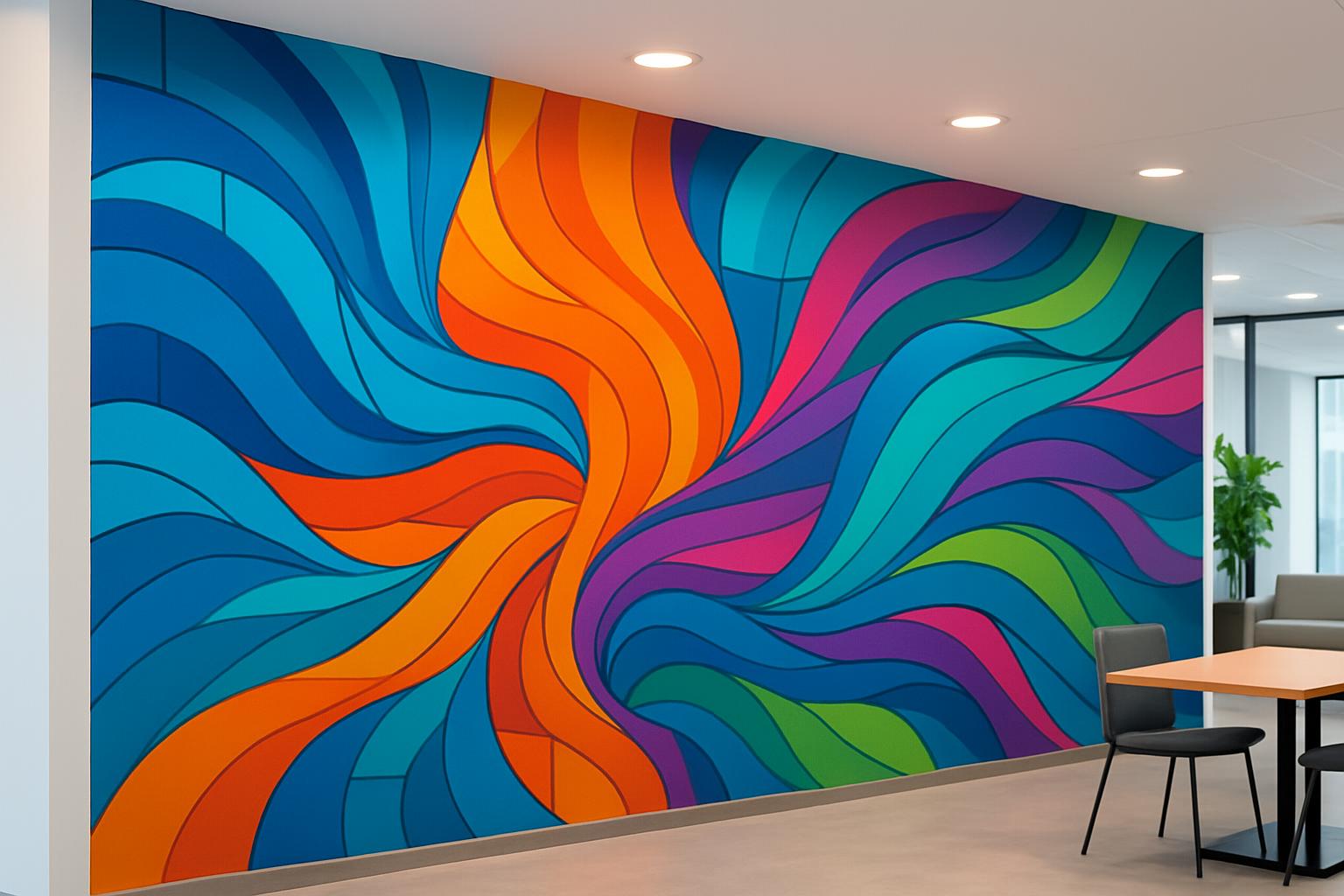 Abstract Geometric Mural